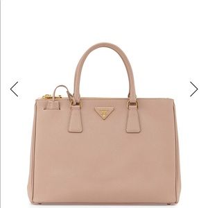 Prada
Saffiano Lux Double-Zip Tote Bag, Blush
